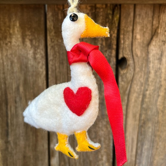 Vintage Americana Christmas Ornaments Handmade Goose, Whale, and Sheep - Picture 2 of 9